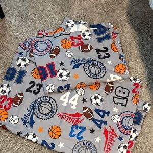 Your Zone Curtains Gray Sports 30 x 84 inch two panels for one window